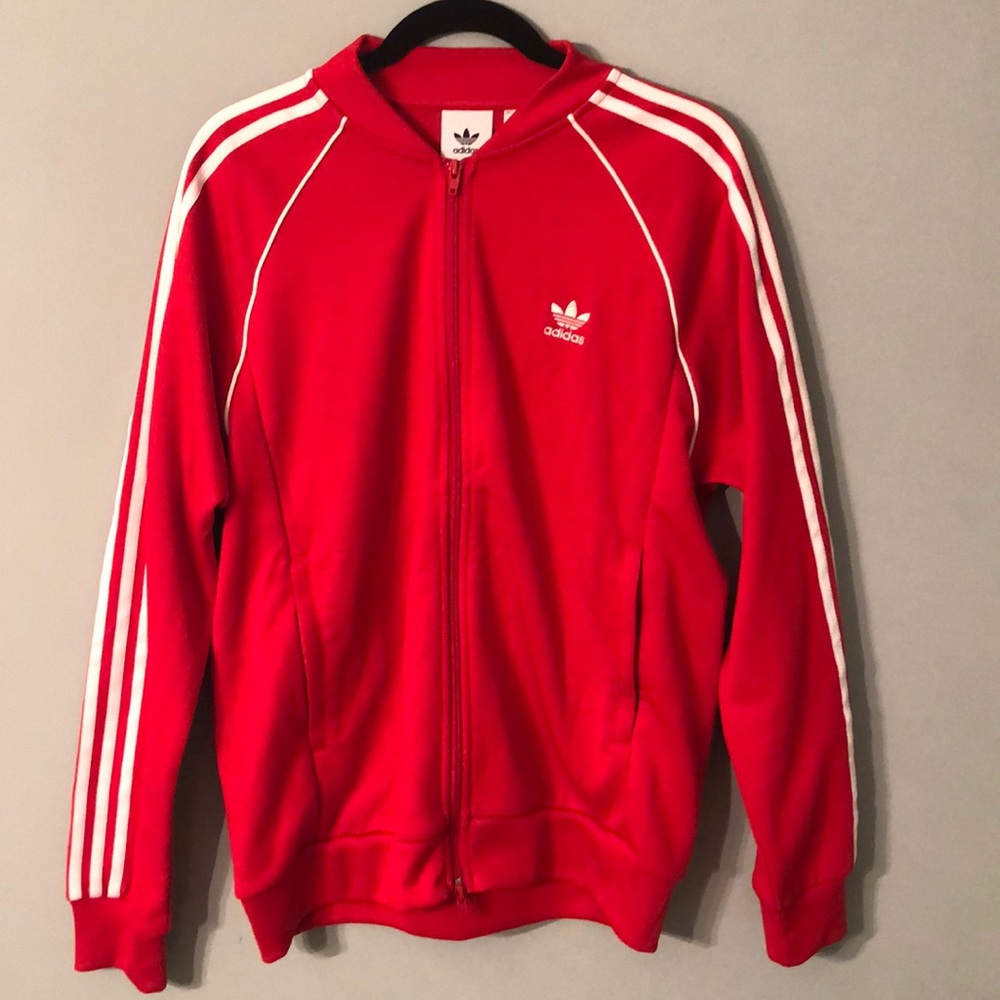 Adidas Original Red Track Jacket Full Zip Man - L